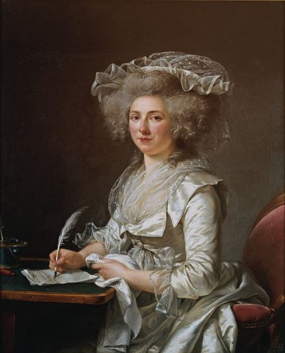 Francouzština:  Portrait de femme Portrét ženy od Adelaide Labille-Guiard