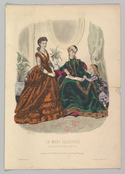 č. 51 z La Mode Illustrée, 1869. od Adèle Anaïs Colin