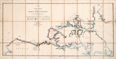 Mapa zobrazující Severozápadní průjezd objevený kapitánem R. Le M. McClurem, HMS 