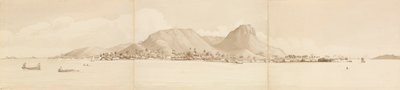 "Panorama Raiatea, 1. září 1849. Tahaa vpravo [Společenské ostrovy]