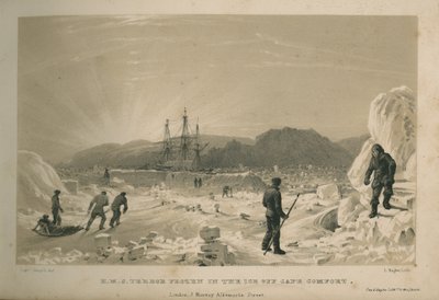 H.M.S. Hrůza zamrzlá v ledu u Cape Comfort od Admiral William Henry Smyth