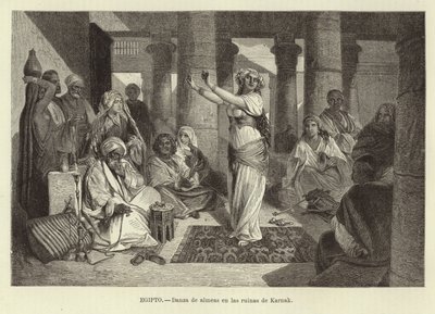 Egypt - Tanec v ruinách v Karnaku od Adolf Closs
