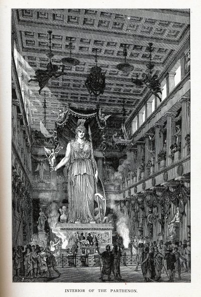 Interiér Parthenonu, 1882 od Adolf Closs