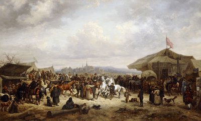 Koňský veletrh, 1863 od Adolf Friedrich