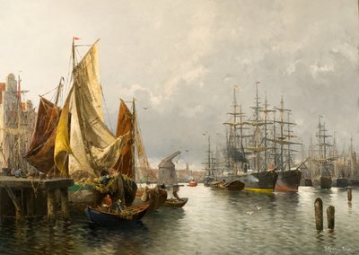 V přístavu Le Havre od Adolf Kaufmann