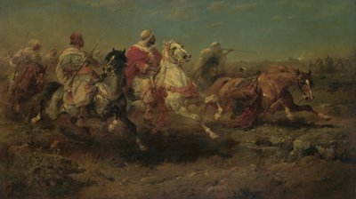 The Attack (olej na plátně) od Adolf Schreiyer
