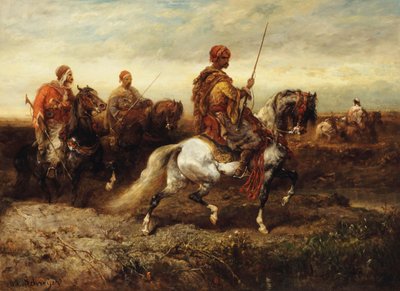 arabští jezdci, od Adolf Schreyer