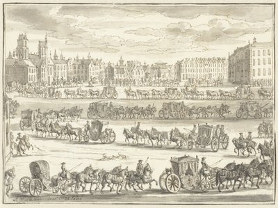 Vstup Cornelis Hop jako velvyslanec v Paříži, 23. června 1719 od Adolf van der Laan
