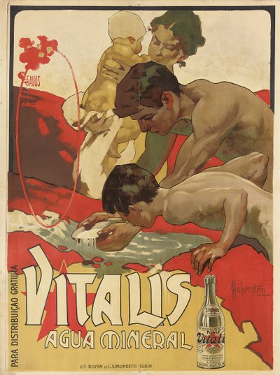 Reklamní plakát na minerální vodu "Vitalis", 1895 od Adolfo Hohenstein