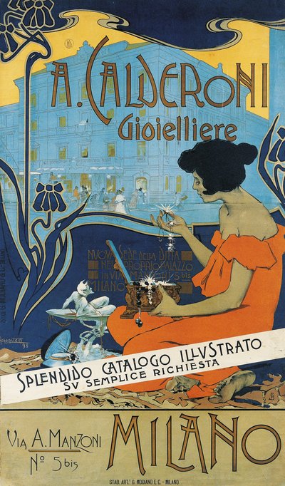 Klenotník A. Calderoni Klenotník A. Calderoni, Milán, 1898 od Adolfo Hohenstein