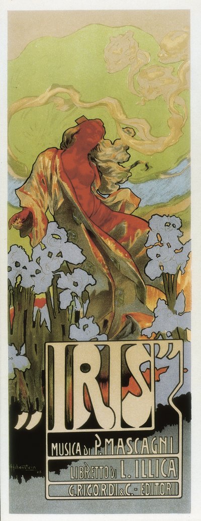 Opera „Iris od Pietra Mascagniho od Adolfo Hohenstein