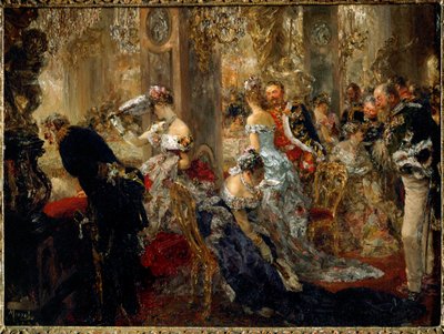 V bílém sále (olej na plátně) od Adolph Friedrich Erdmann von Menzel