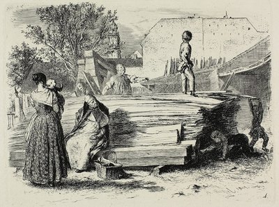 Deska čtyři, od Radierversuche od Adolph Menzel
