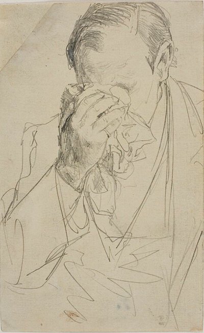 Plačící muž od Adolph Friedrich Erdmann von Menzel