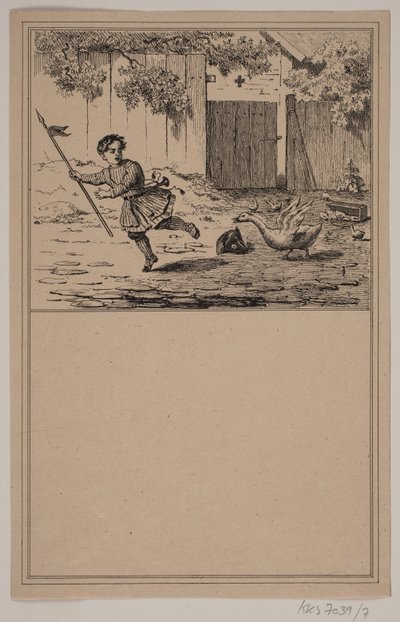 Odvážný hrdina. Ne. 6 v Chr. Winther a M. Rørbye, "25 obrázků pro malé děti" od Johan Adolph Kittendorff
