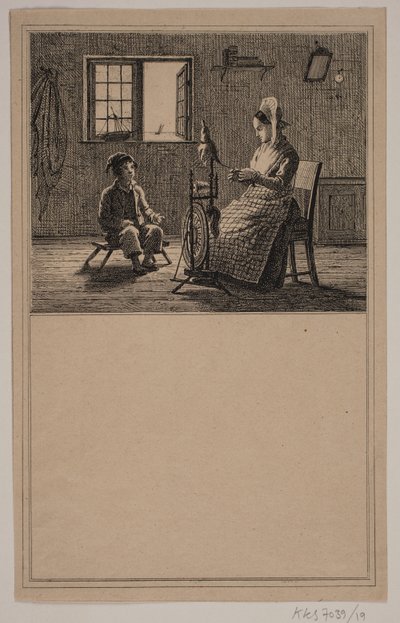 Matka a syn. Ne. 18 v Chr. Winther a M. Rørbye, "25 obrázků pro malé děti" od Johan Adolph Kittendorff