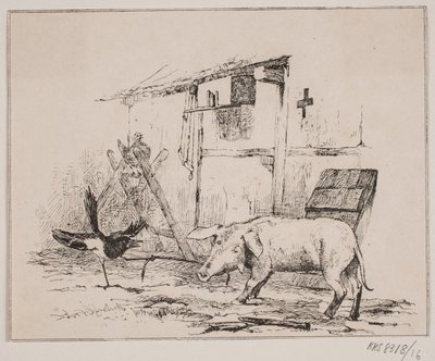 Zranění a prase od Johan Adolph Kittendorff