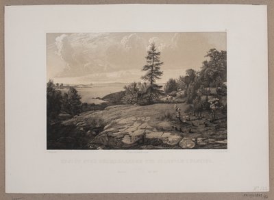 Pohled na souostroví v Elleholm v Bleking. od Johan Adolph Kittendorff