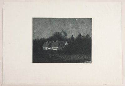 Měsíčný večer ve vesnici Borup od Adolph Larsen