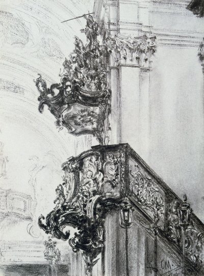 Architektonická studie, 1830-1905 od Adolph Menzel