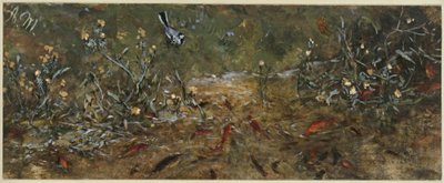 Jezírko se zlatými rybkami. Z „Dětského alba“ od Adolph Menzel