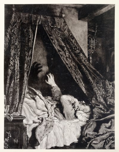 Adamův trýznivý sen, k dramatu "Rozbitý džbán" Heinricha von Kleista od Adolph Menzel