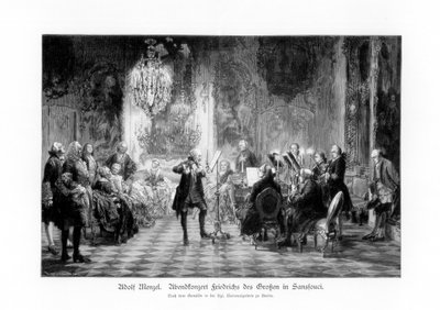 Fredrick Great Concert v Sanssouci, 1852, 1900. od Adolph Menzel