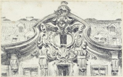 Štít středního výstupku paláce Palais du Saxe v Drážďanech od Adolph Menzel
