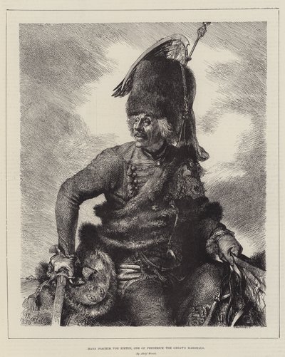 Hans Joachim von Zieten, jeden z maršálů Fridricha Velikého od Adolph Menzel