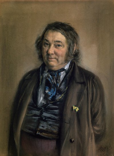 Heinrich Smidt (1798-1867) 1850 (křída na papíře) od Adolph Menzel