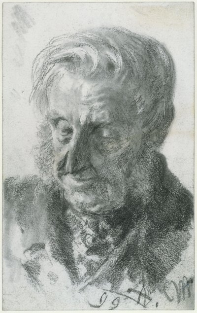 Hlava starého muže od Adolph Menzel