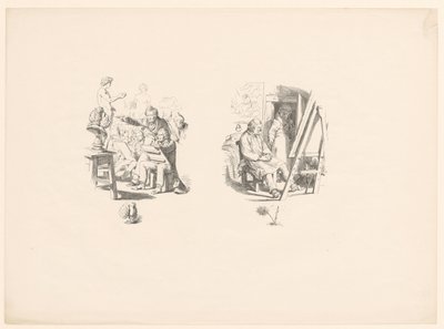 Umělec v přípravě od Adolph Menzel