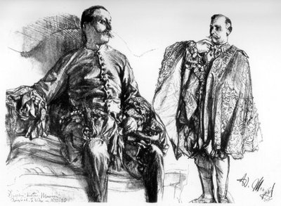 Studie starých šatů na živých modelech, c1880-1882. od Adolph Menzel