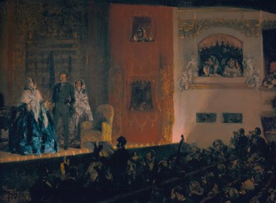 Divadlo Gymnase v Paříži, 1856 od Adolph Menzel
