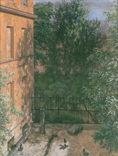 Pohled na malý dvůr (wc na papíře) od Adolph Menzel