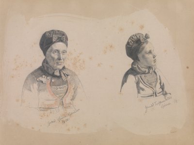 Gjertrud Skjønne a Gunhild Torstensdatter Skjønne od Adolph Tidemand