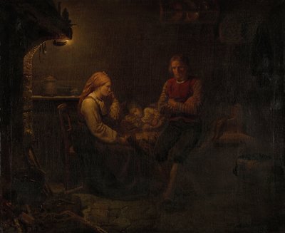 nemocné dítě od Adolph Tidemand