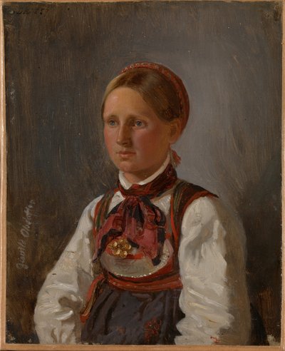 Portrét Gunilda Olsdattera z Tinn od Adolph Tidemand