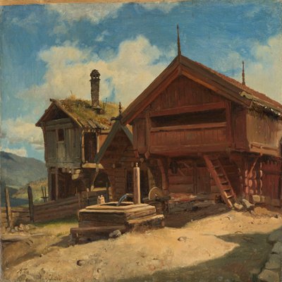Farma Gulsvik v Hallingdalu od Adolph Tidemand