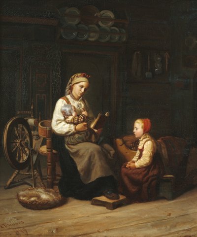 Matka učí od Adolph Tidemand