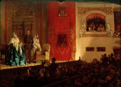 Theatre du Gymnase v Paříži od Adolph Menzel
