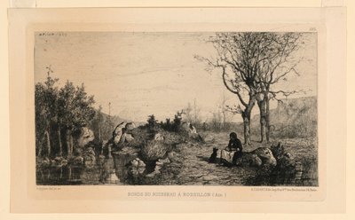 Banks of the Ruisseau v Rossillon od Adolphe Appian