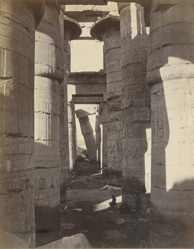 Horní Egypt, Hypostyle Hall v Karnaku, ca. 1870. od Adolphe Braun