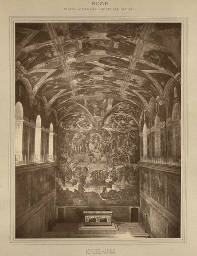 Řím – Vatikánský palác, Sixtinská kaple – Michelangelo od Adolphe Braun
