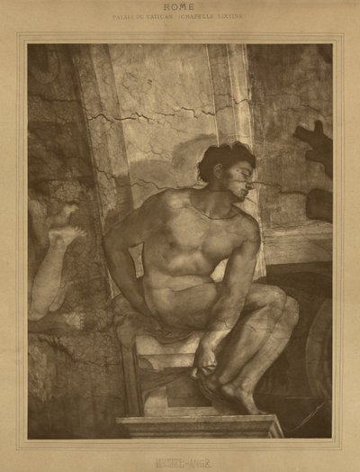 Řím - Vatikánský palác, Sixtinská kaple, Michelangelo od Adolphe Braun