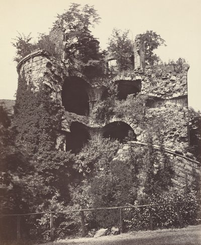 The Exploded Tower, Heidelberg Castle, c. 1865. od Adolphe Braun