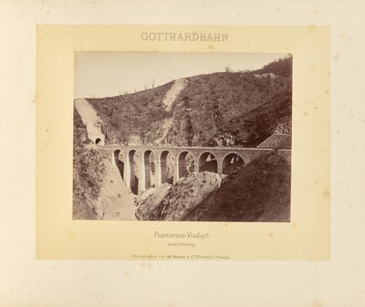 Gotthardská dráha: viadukt Piantorino (po dokončení) od Adolphe Braun and Cie