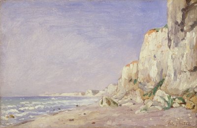 Útesy u Dieppe, 1862 od Adolphe Felix Cals