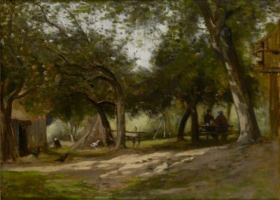 Krajina s hospodářským dvorem, 1830-1880 od Adolphe Felix Cals