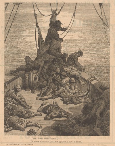 Loď s trpící posádkou La chanson du vieux marin (název na objektu) od Adolphe François Pannemaker (possibly)